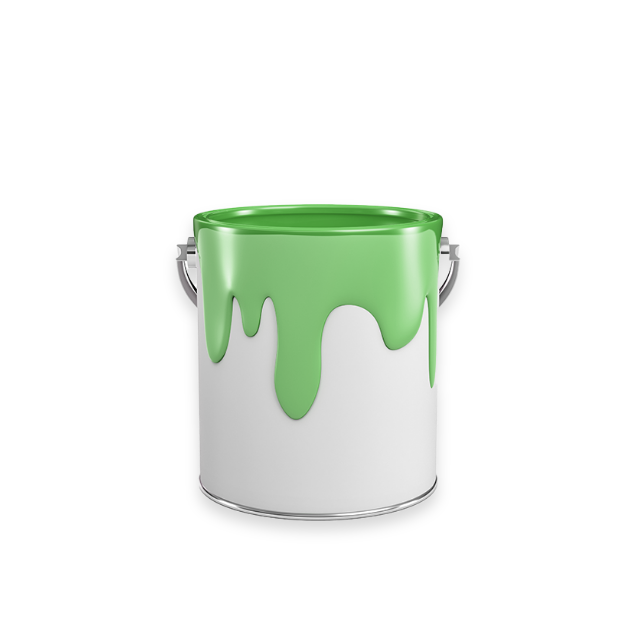 green paint can